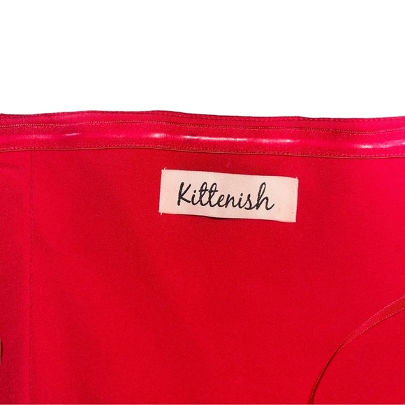 Kittenish Red Strapless Jumpsuit - Picture 10 of 13